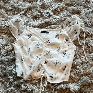 Abercrombie and Fitch Beautifully Detailed White Summer Top